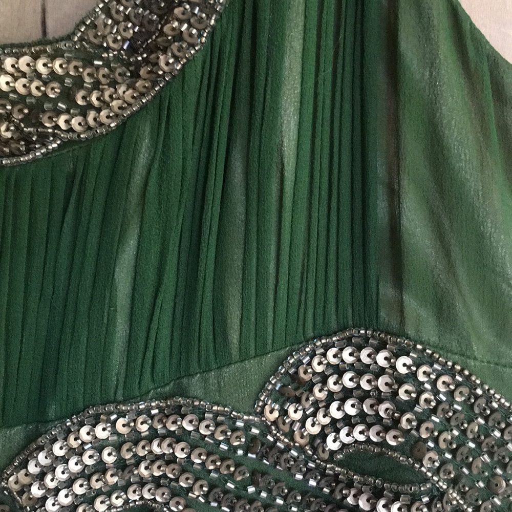 Gold and Green Grecian Dress - Picture 6 of 6
